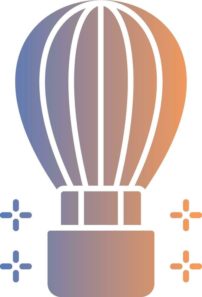 Hot Air Ballon Gradient Icon vector