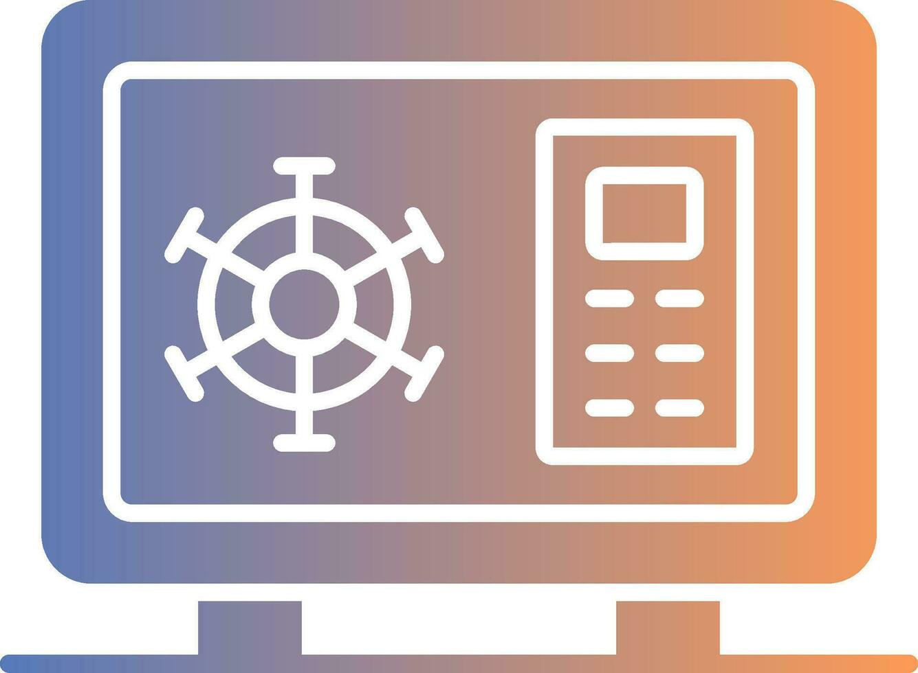 Safe Box Gradient Icon vector