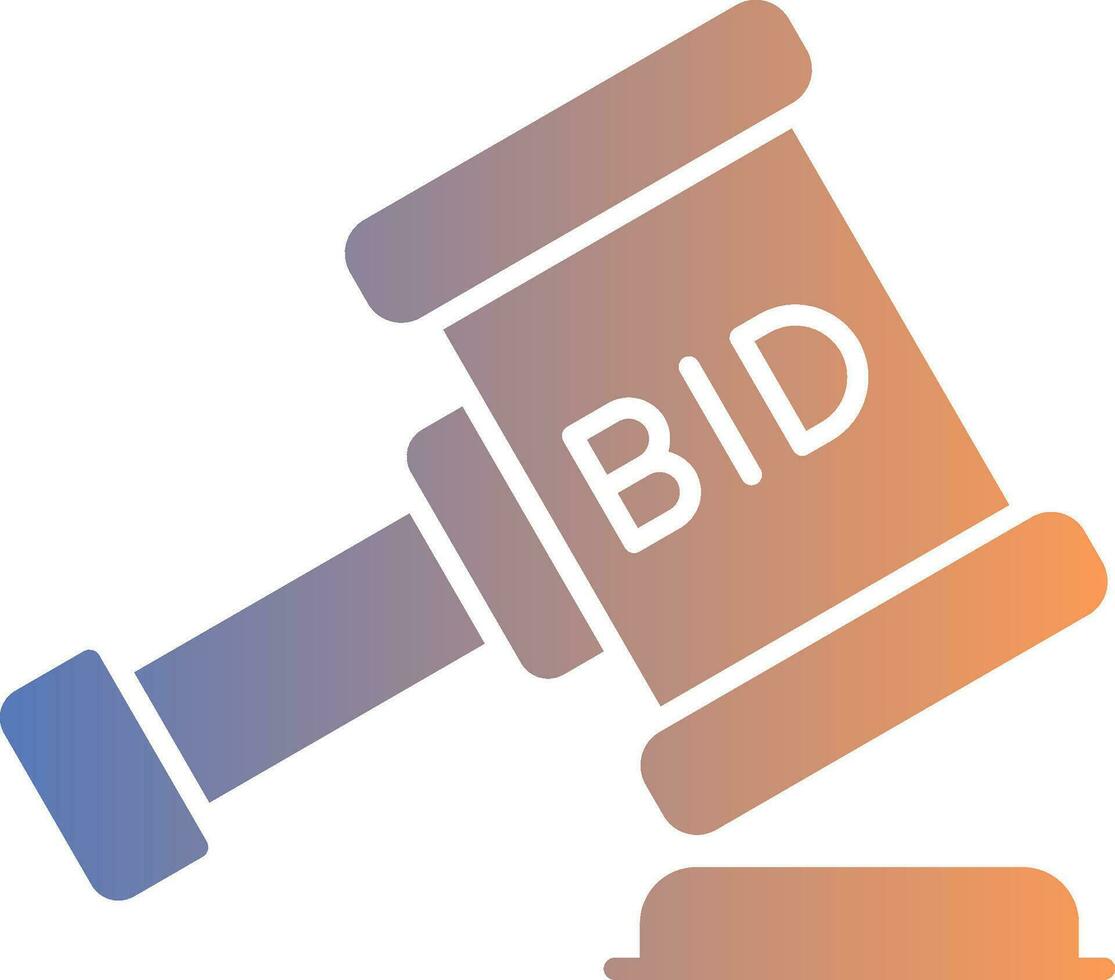 Bid Gradient Icon vector