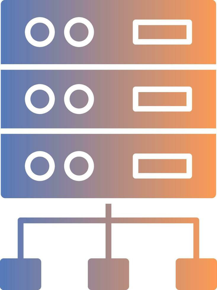 Structured Data Gradient Icon vector