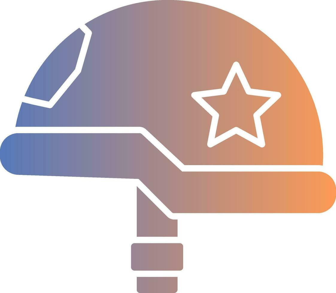 Helmet Gradient Icon vector