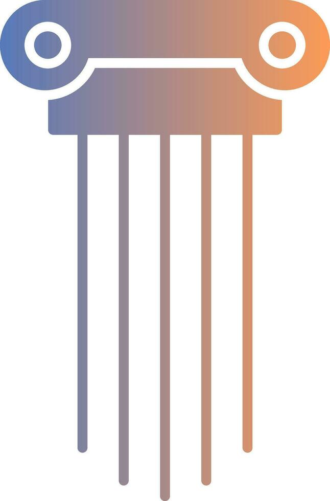 Greek Pillars Gradient Icon vector