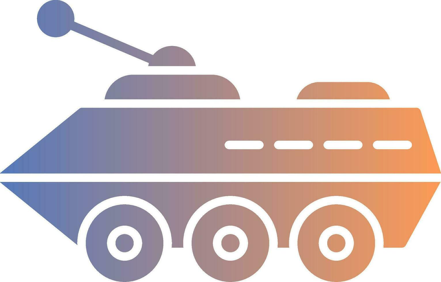 Armored Vehicle Gradient Icon vector