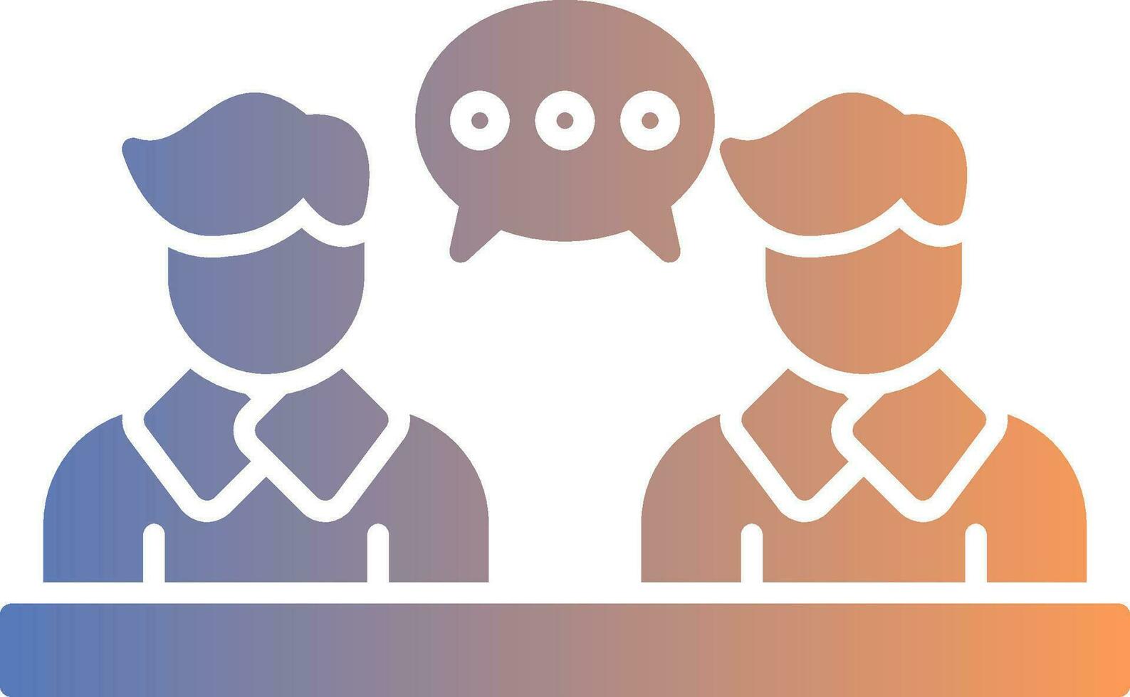 Business Meeting Gradient Icon vector