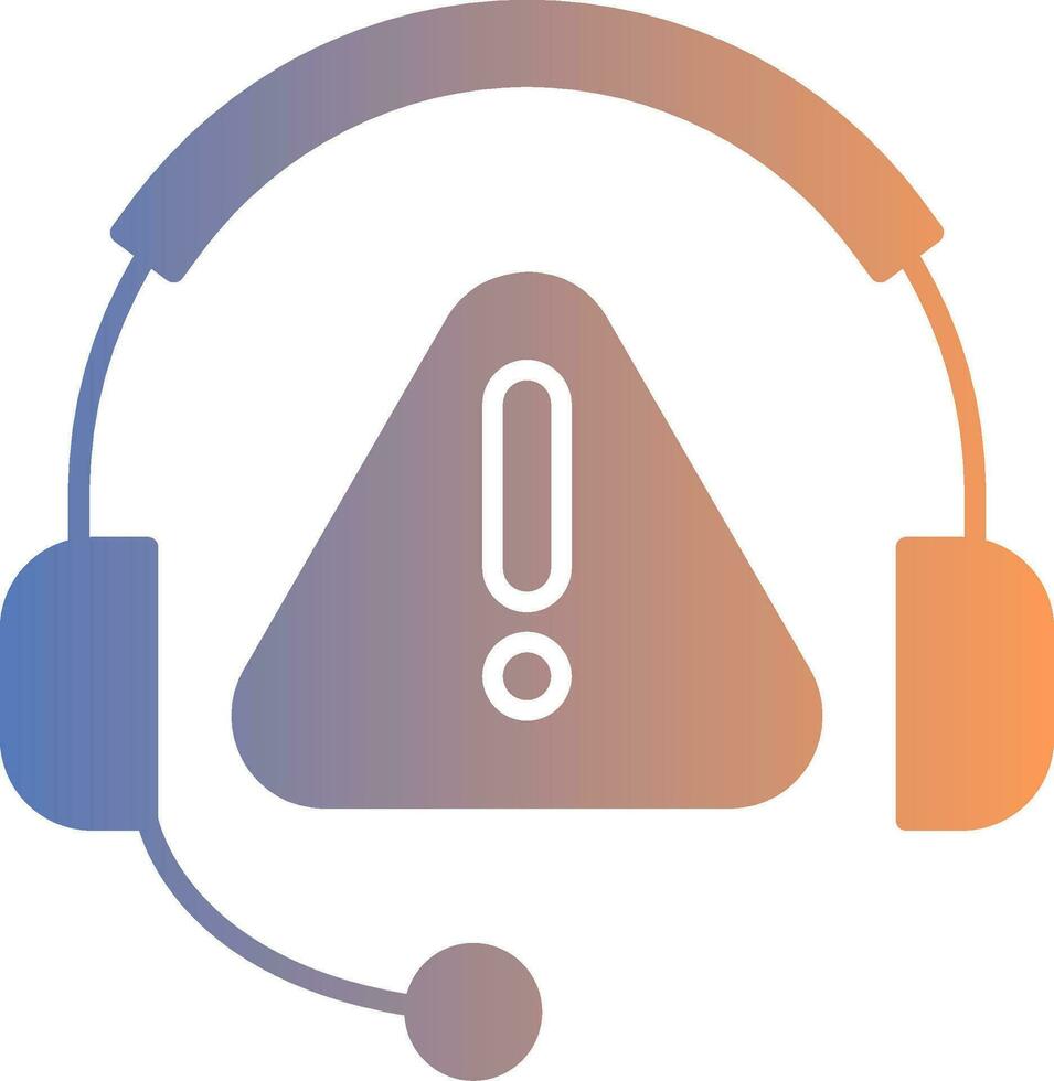 Trouble Support Gradient Icon vector