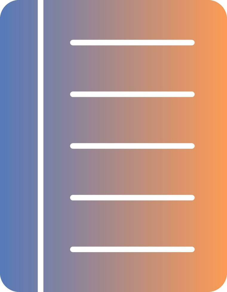 Notebook Gradient Icon vector