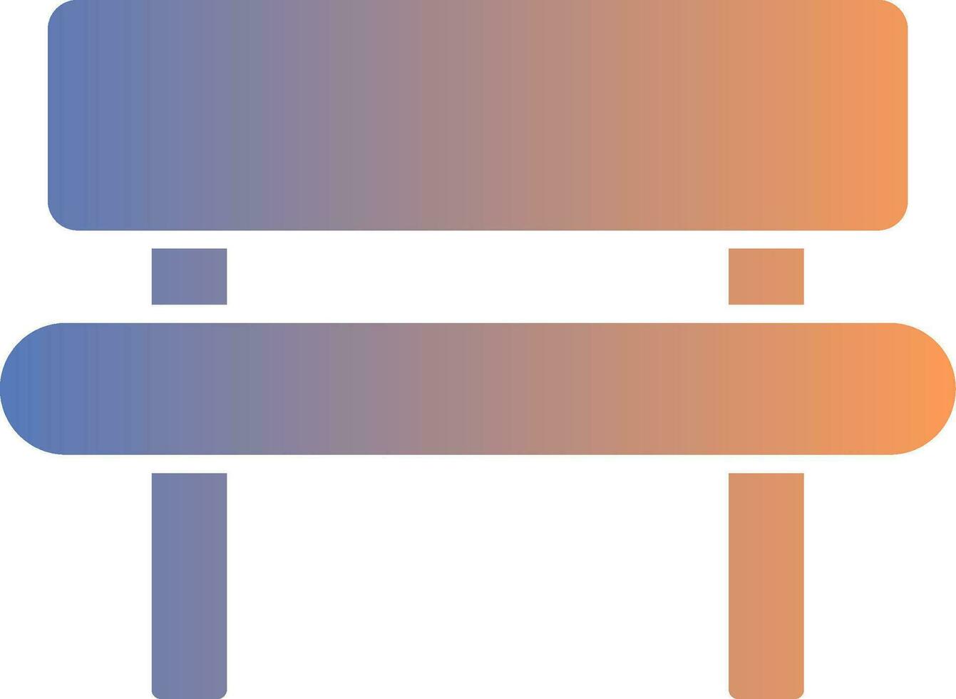 Bench Gradient Icon vector