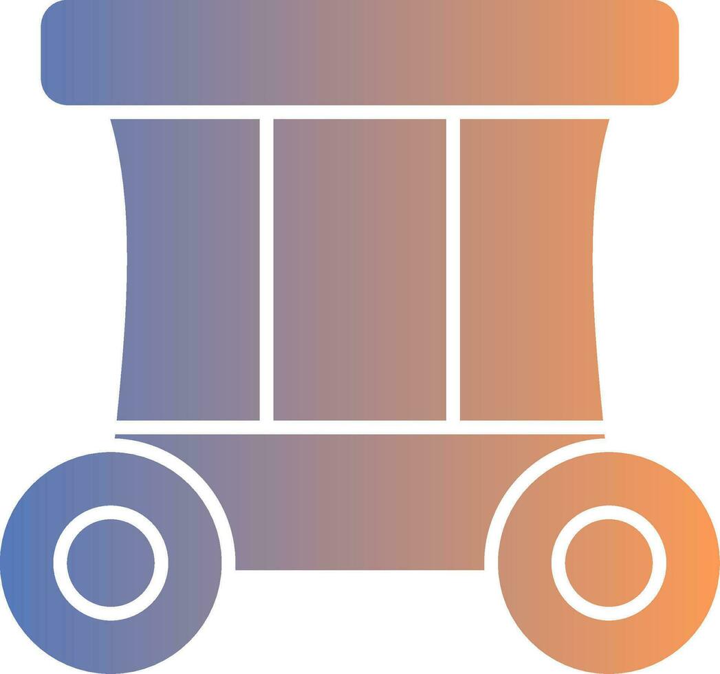 Carriage Gradient Icon vector