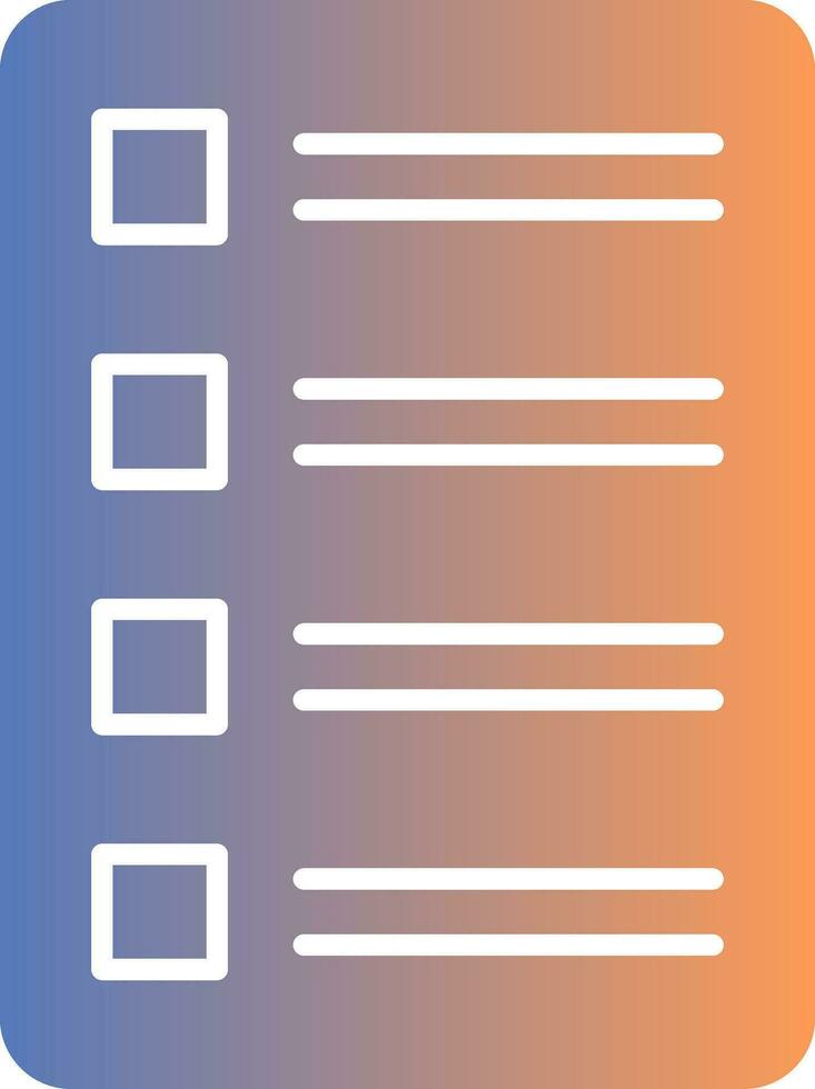 Task List Gradient Icon vector