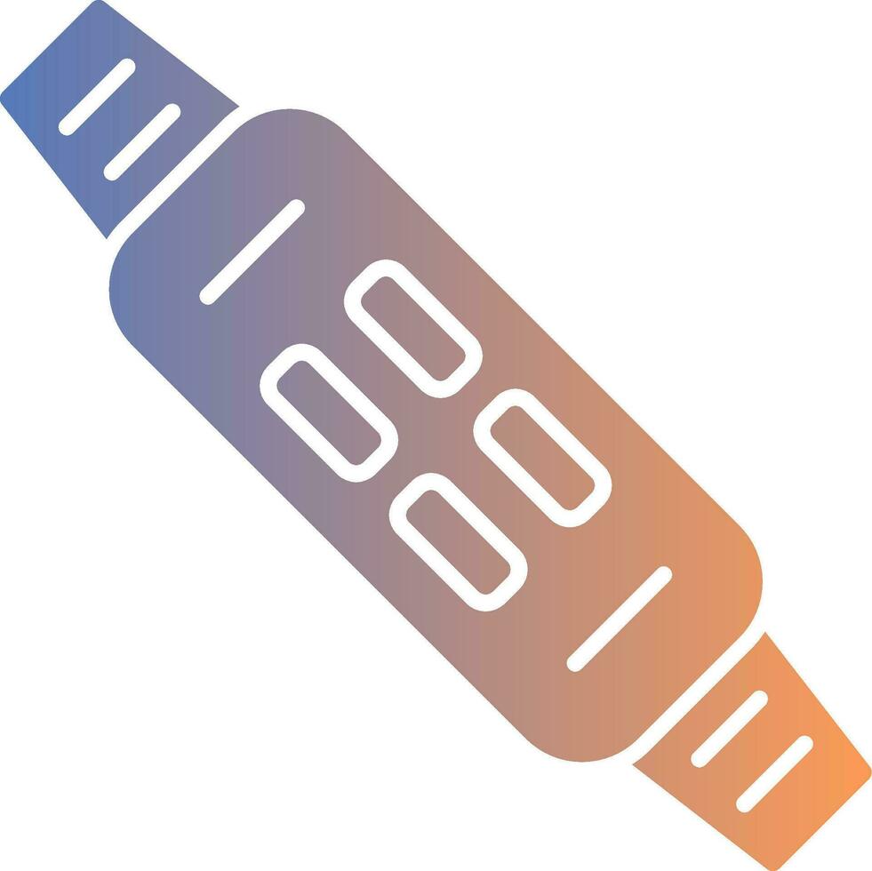 Fitness Bracelet Gradient Icon vector