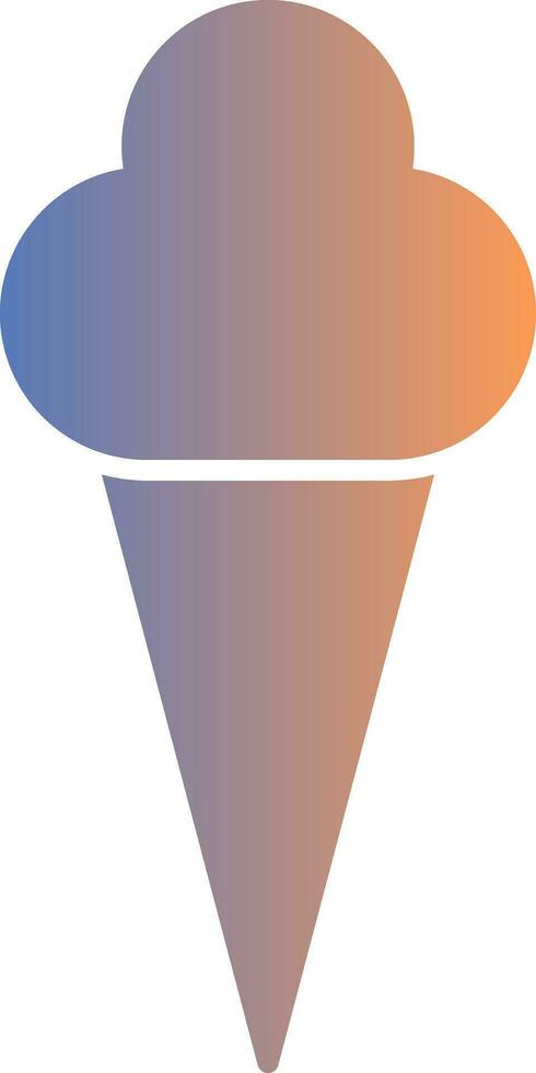 icono de gradiente de helado vector