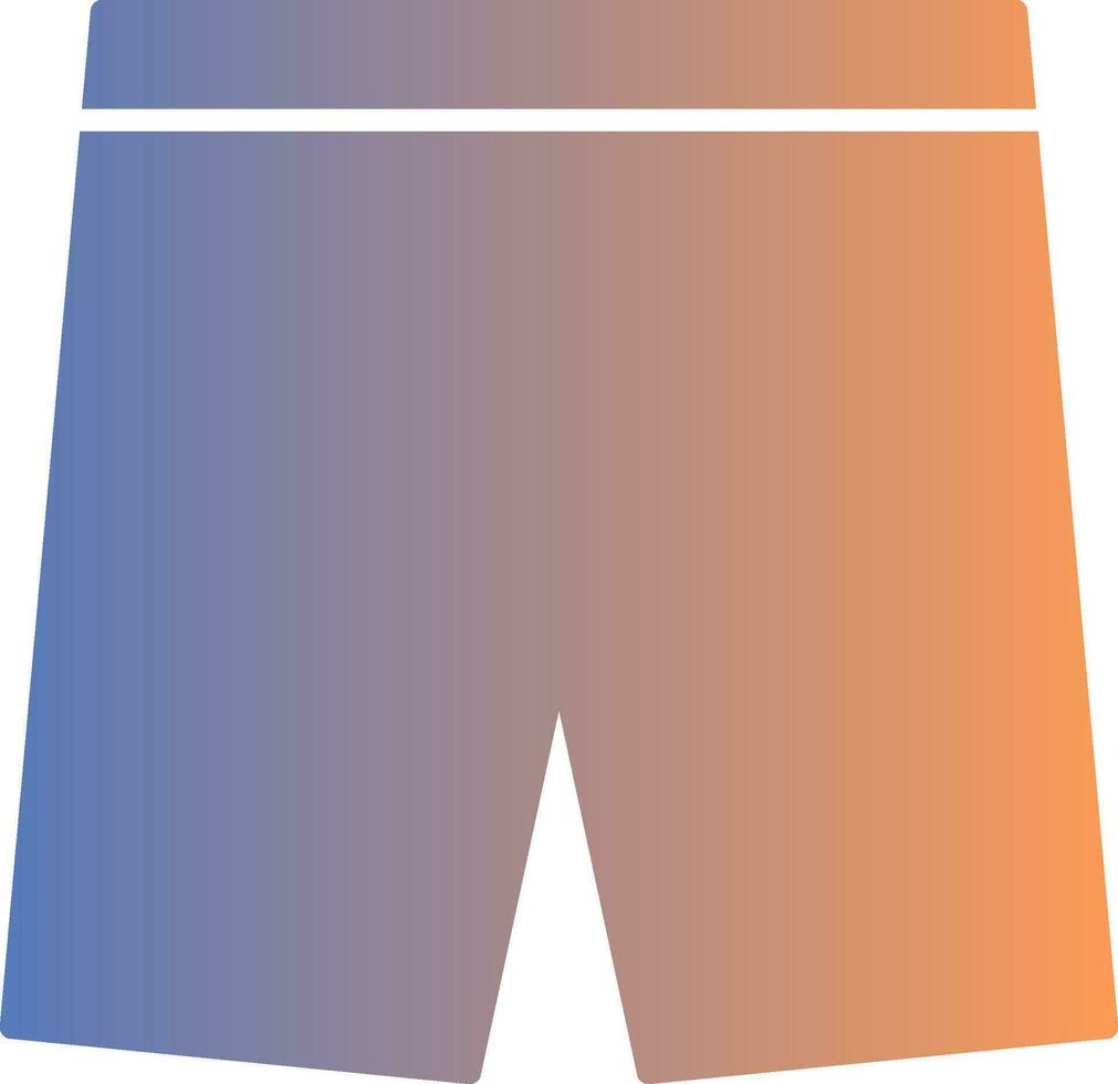 icono de gradiente de pantalones cortos vector