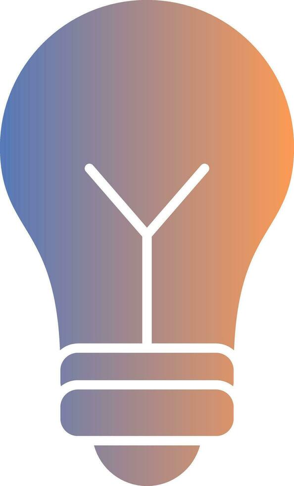 Bulb Gradient Icon vector