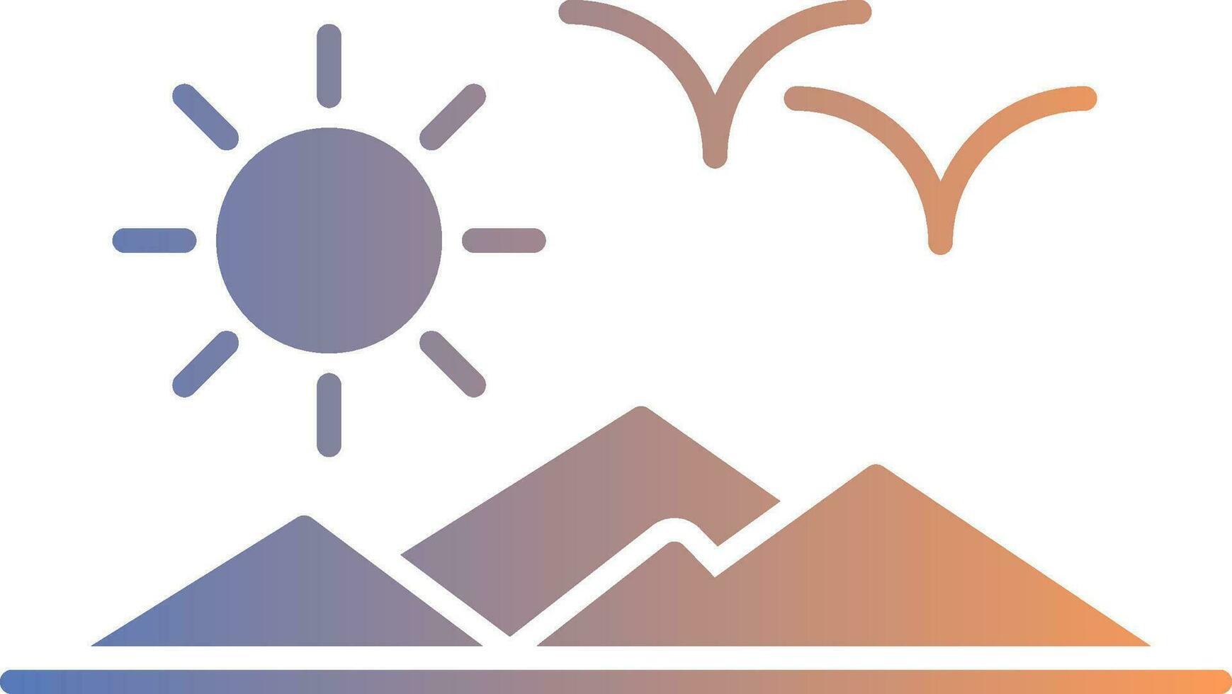 Mountain View Gradient Icon vector