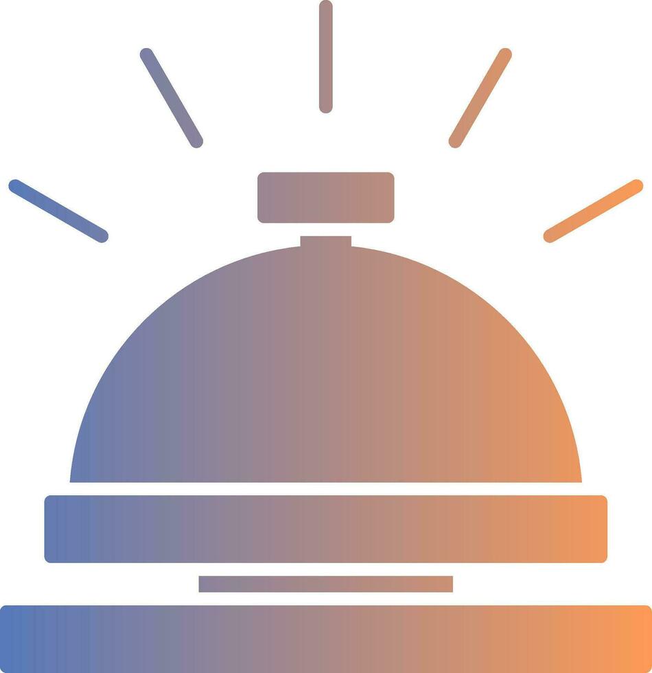 Hotel Bell Gradient Icon vector