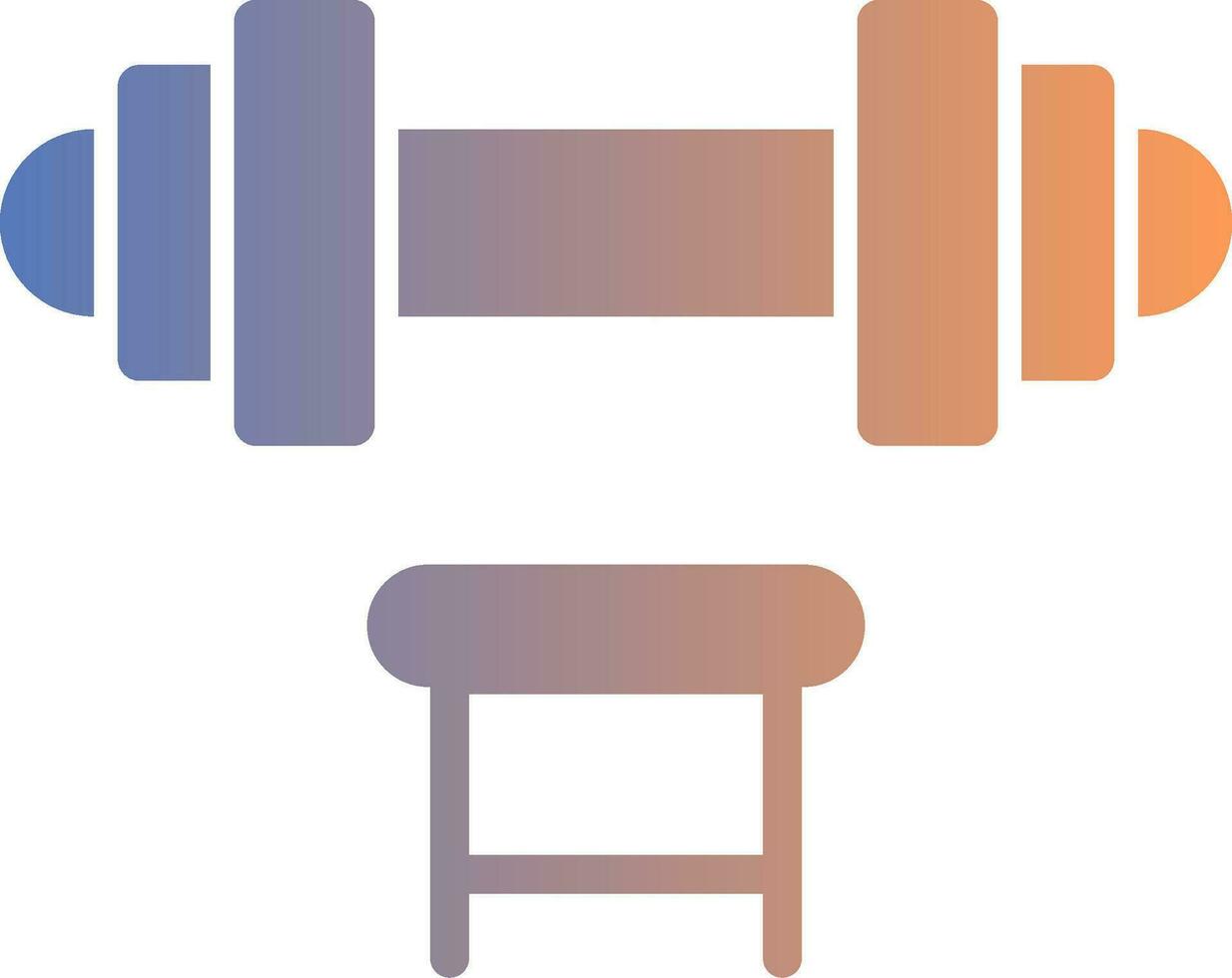 Dumbbell Gradient Icon vector