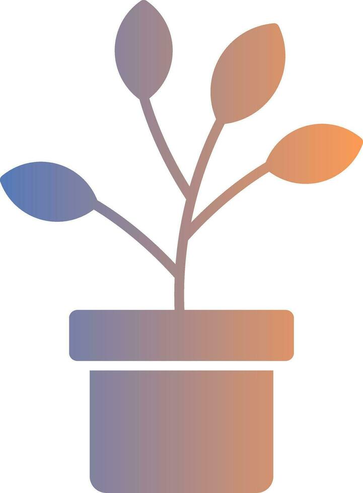 Plant Gradient Icon vector