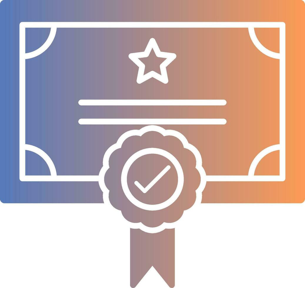 Qualify Gradient Icon vector