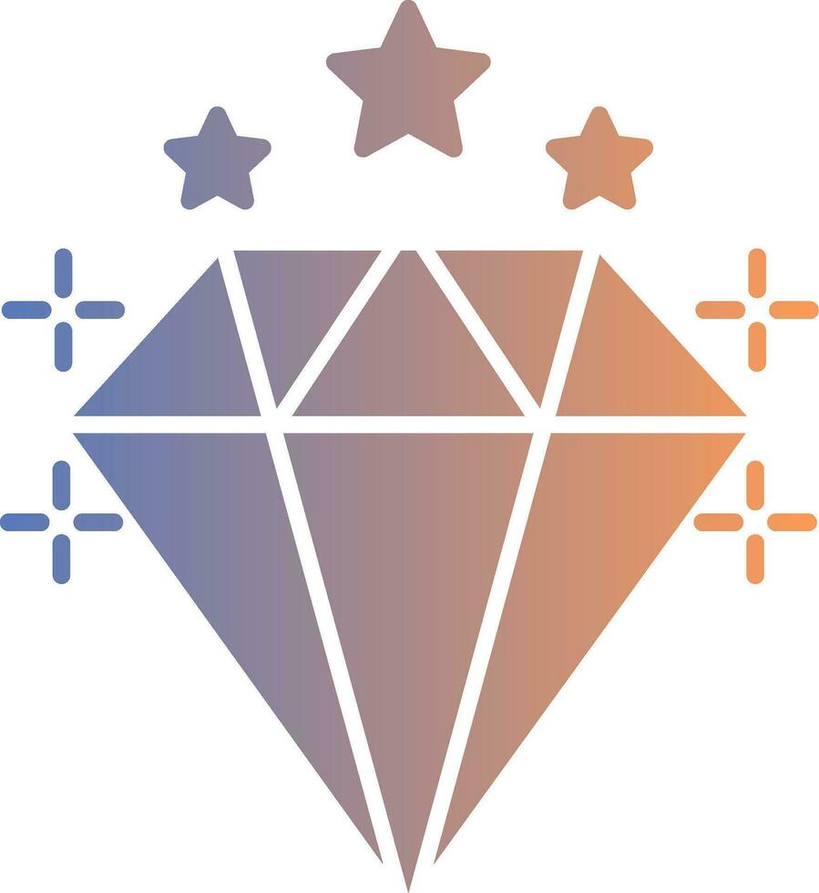 icono de gradiente de diamante vector