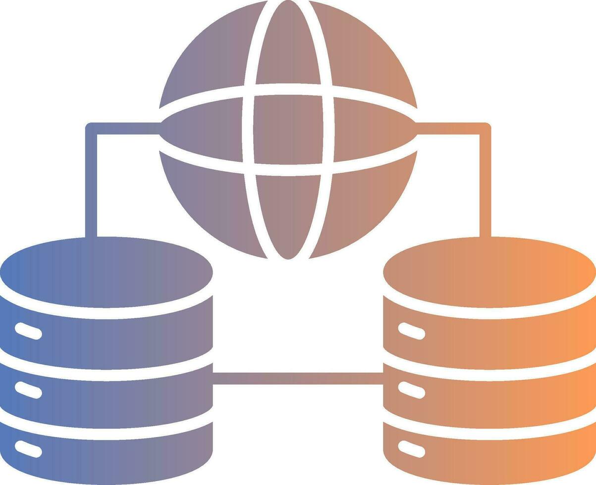 Network Data Gradient Icon vector