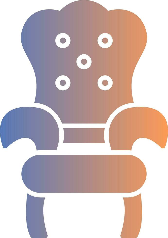 Throne Gradient Icon vector