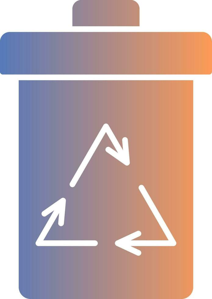 Recycle Bin Gradient Icon vector