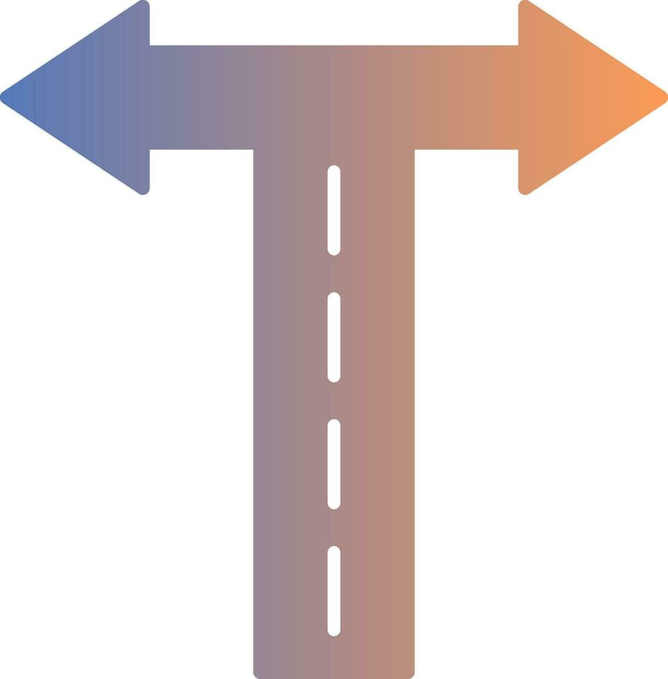 Crossroad Gradient Icon vector