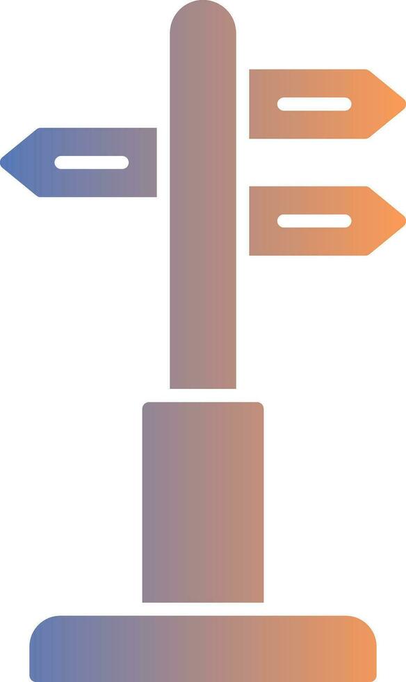 Directional Sign Gradient Icon vector
