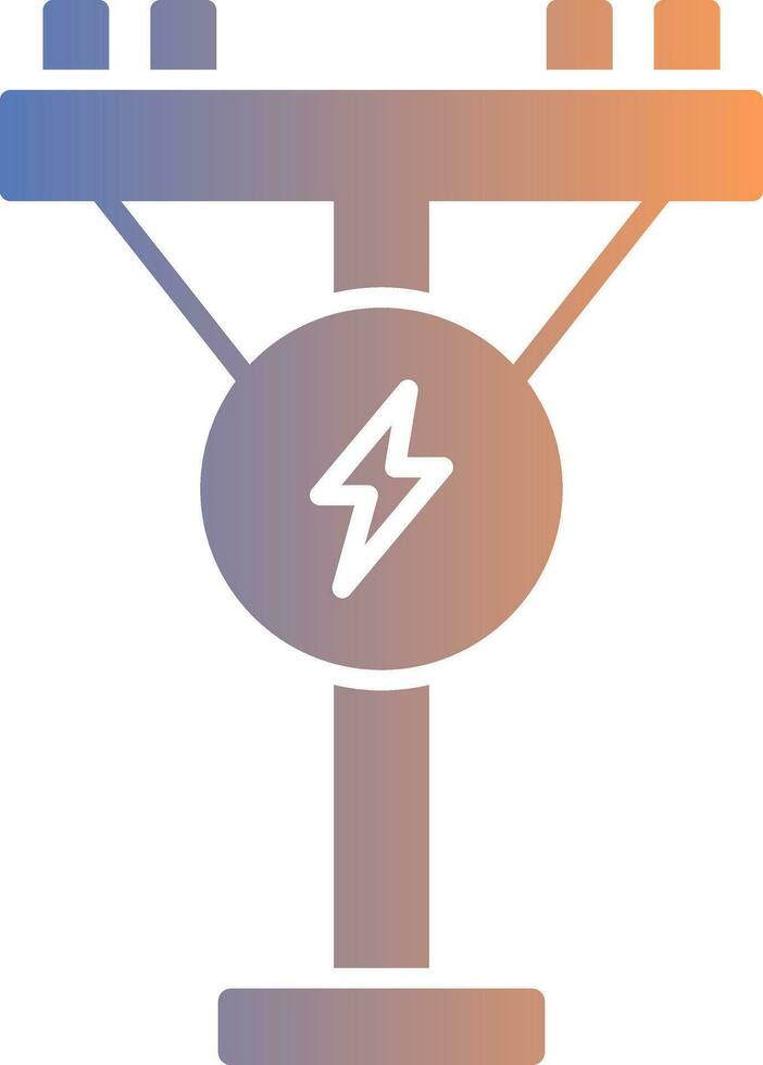 Electric Pole Gradient Icon vector