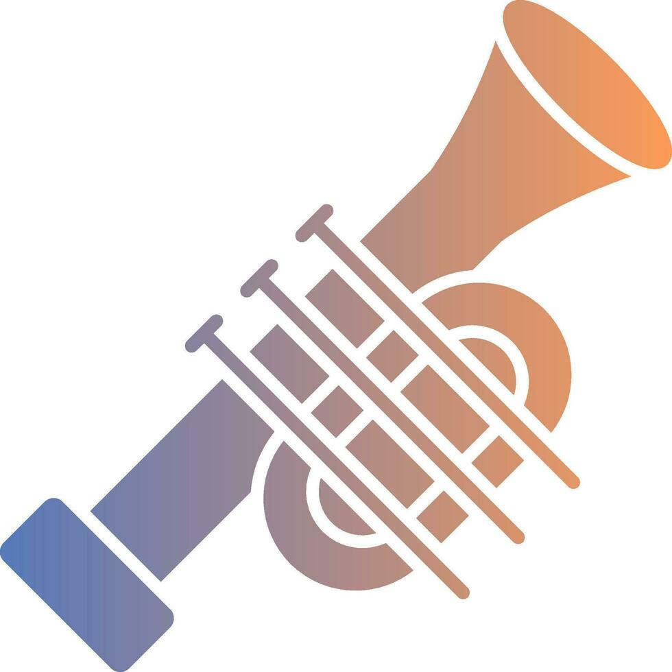 Trumpet Gradient Icon vector