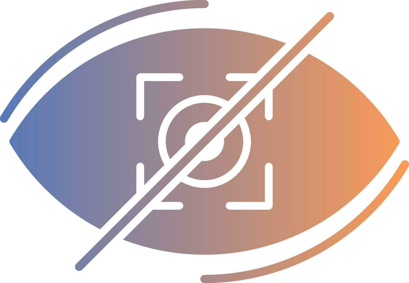 Visibility Off Gradient Icon vector