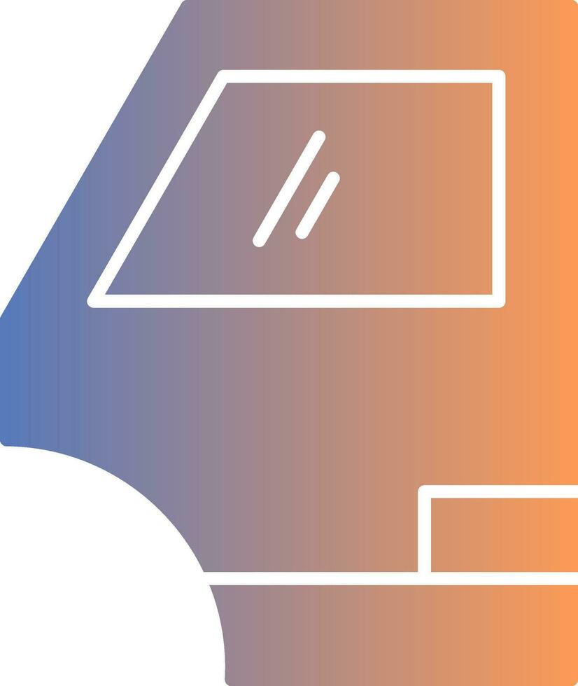 Car Door Gradient Icon vector