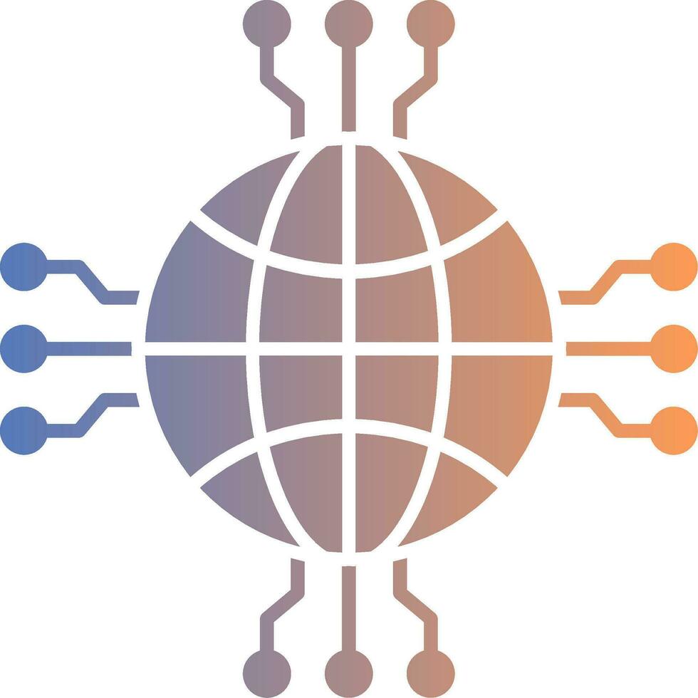 Network Gradient Icon vector