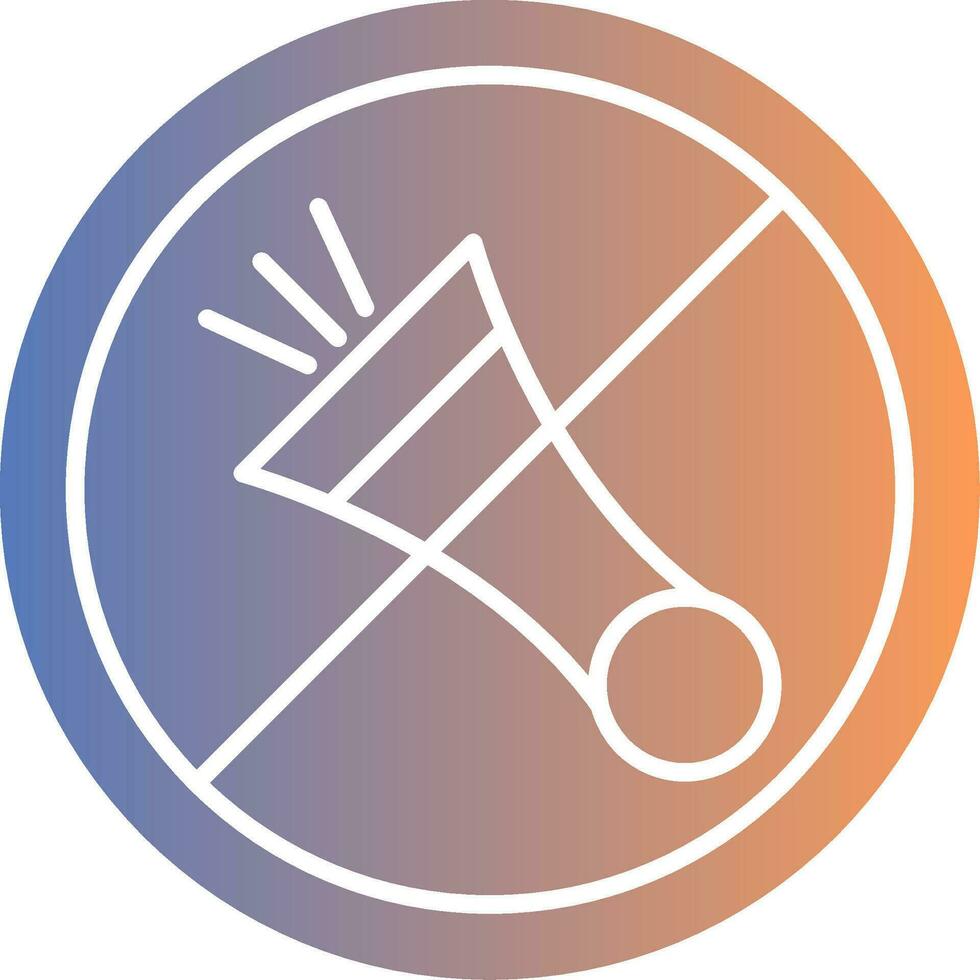 No Horn Gradient Icon vector