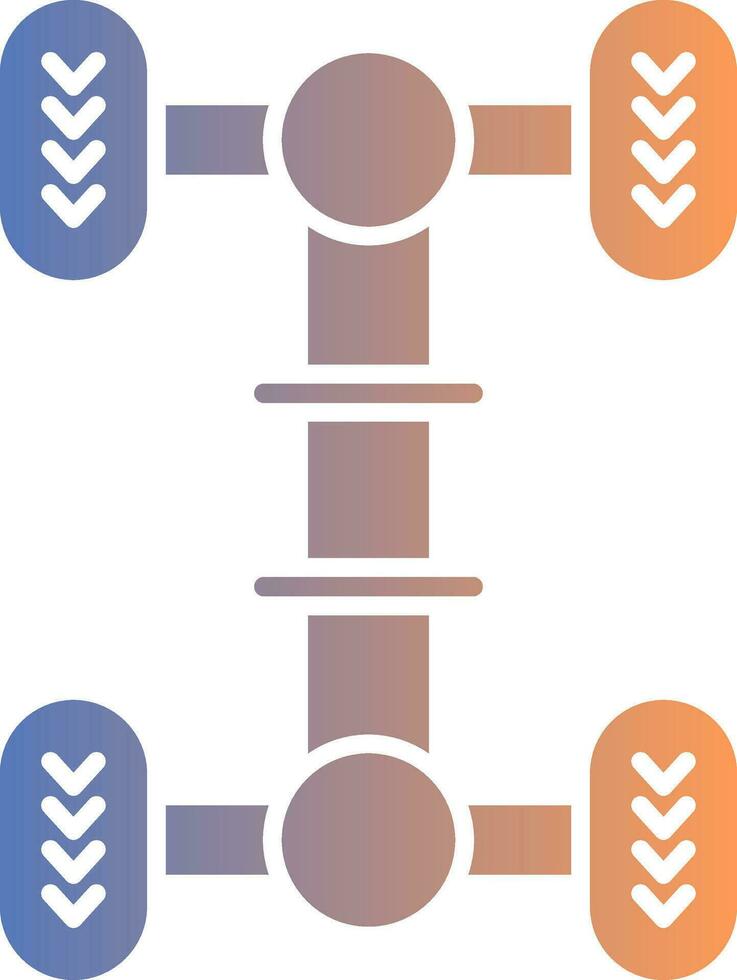 Chassis Gradient Icon vector