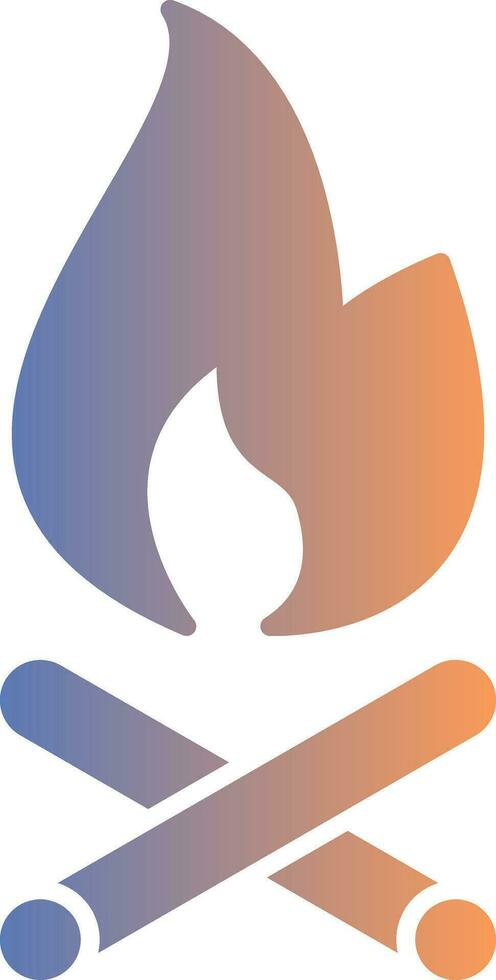 Fire Gradient Icon vector