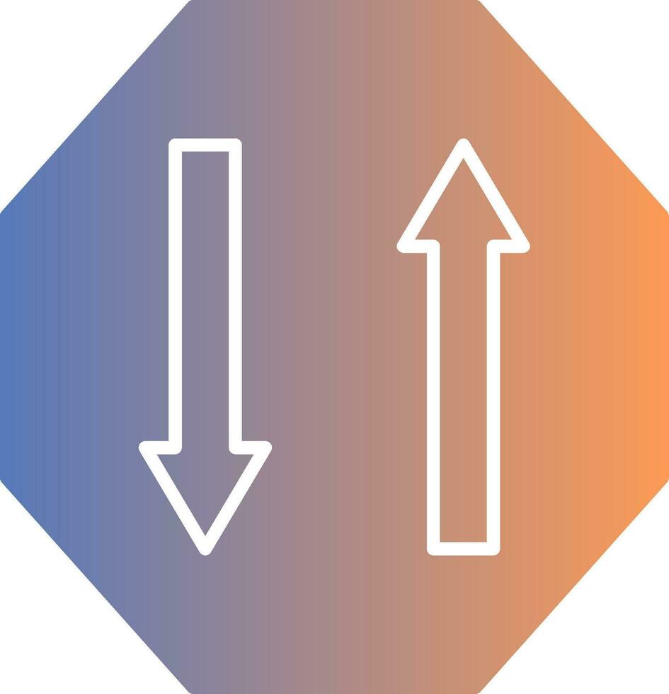 Two Way Gradient Icon vector