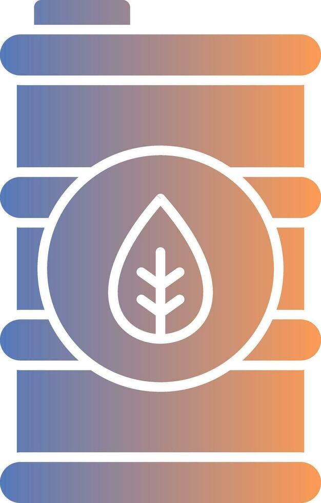 Eco Barrel Gradient Icon vector