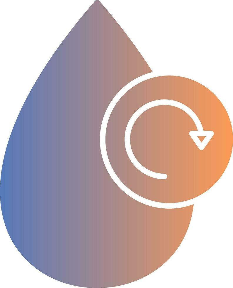 Water Recycle Gradient Icon vector