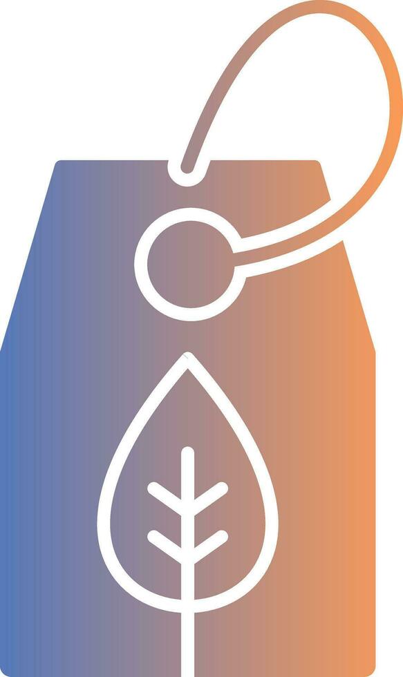 Eco Tag Gradient Icon vector