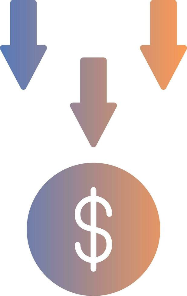 Bankruptcy Gradient Icon vector