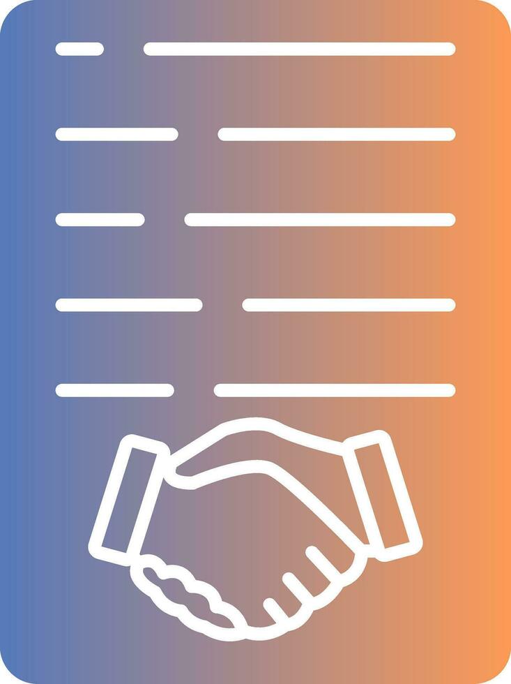 Handshake Gradient Icon vector