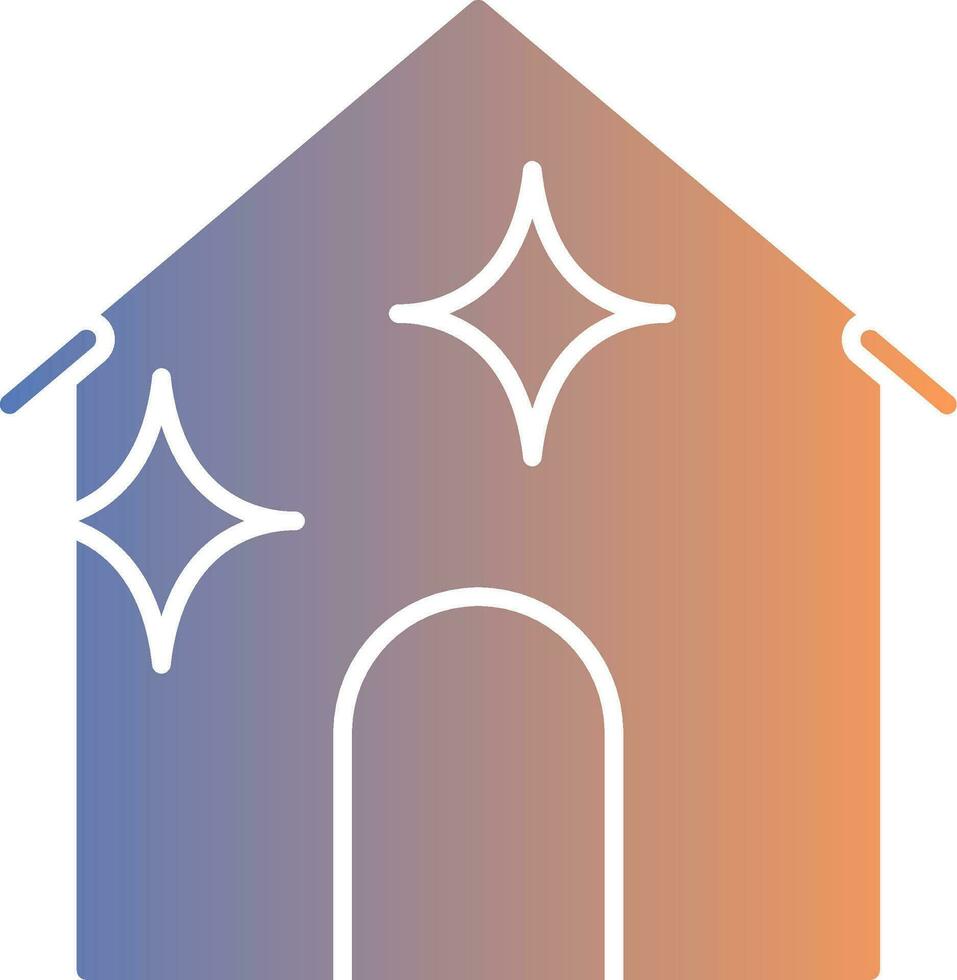 casa limpieza degradado icono vector