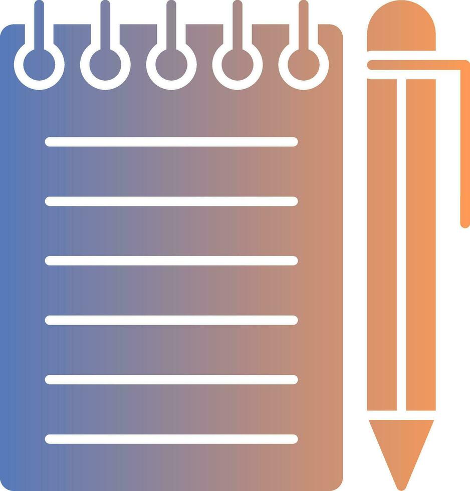 Notebook Gradient Icon vector