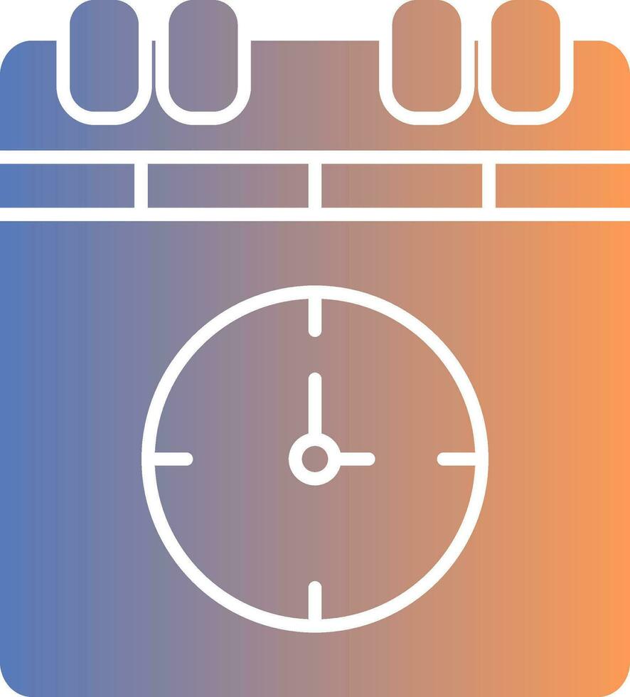 Deadline Gradient Icon vector