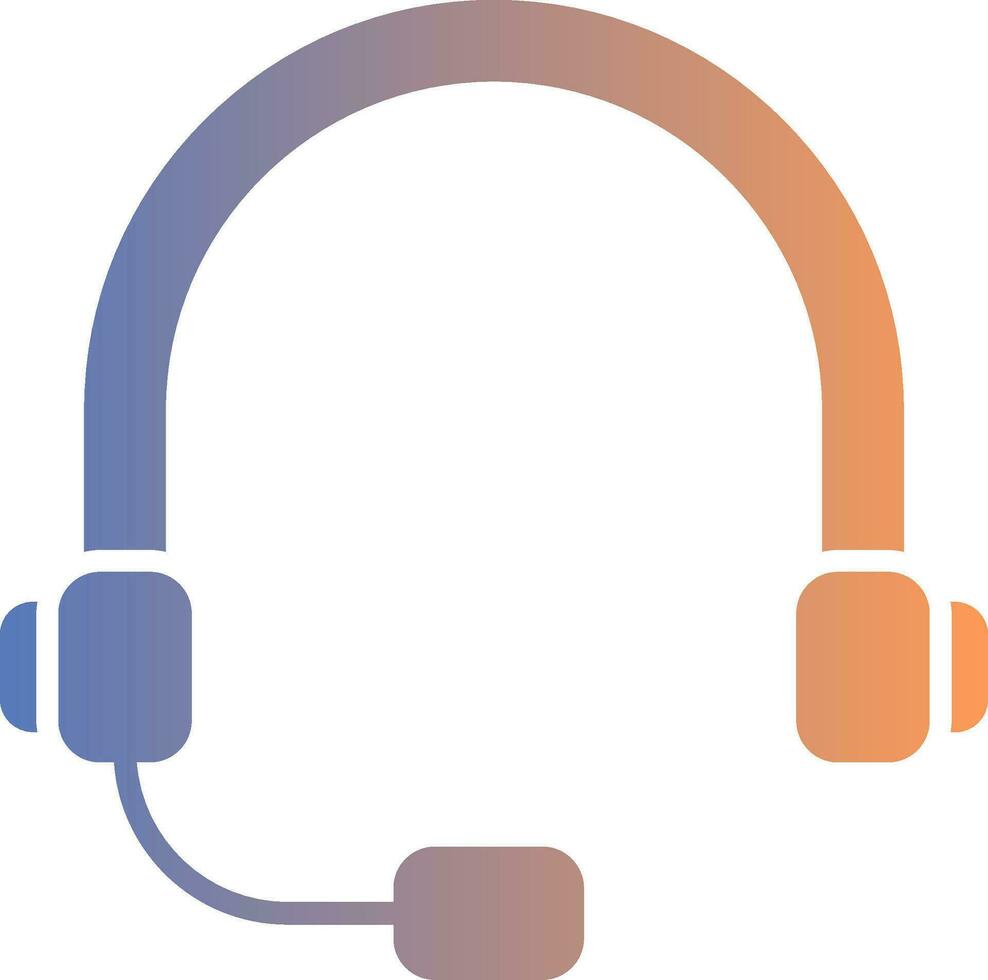 Headset Gradient Icon vector