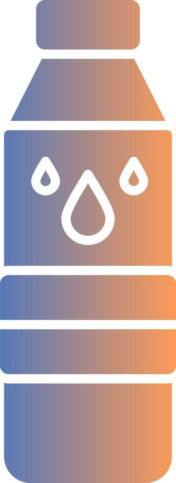 Water Bottle Gradient Icon vector