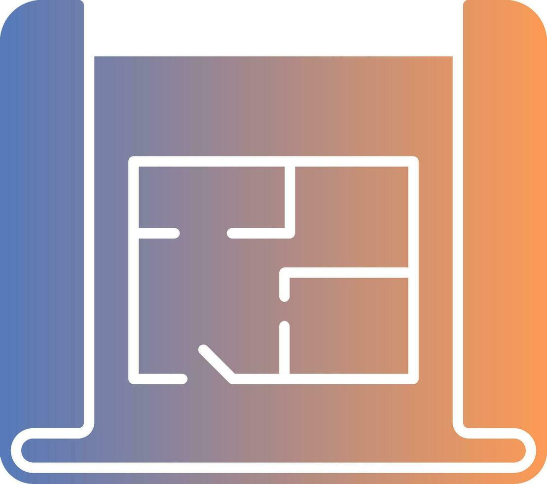 Blue Print Gradient Icon vector