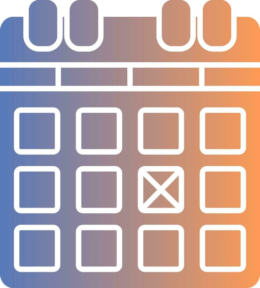 Calender Gradient Icon vector