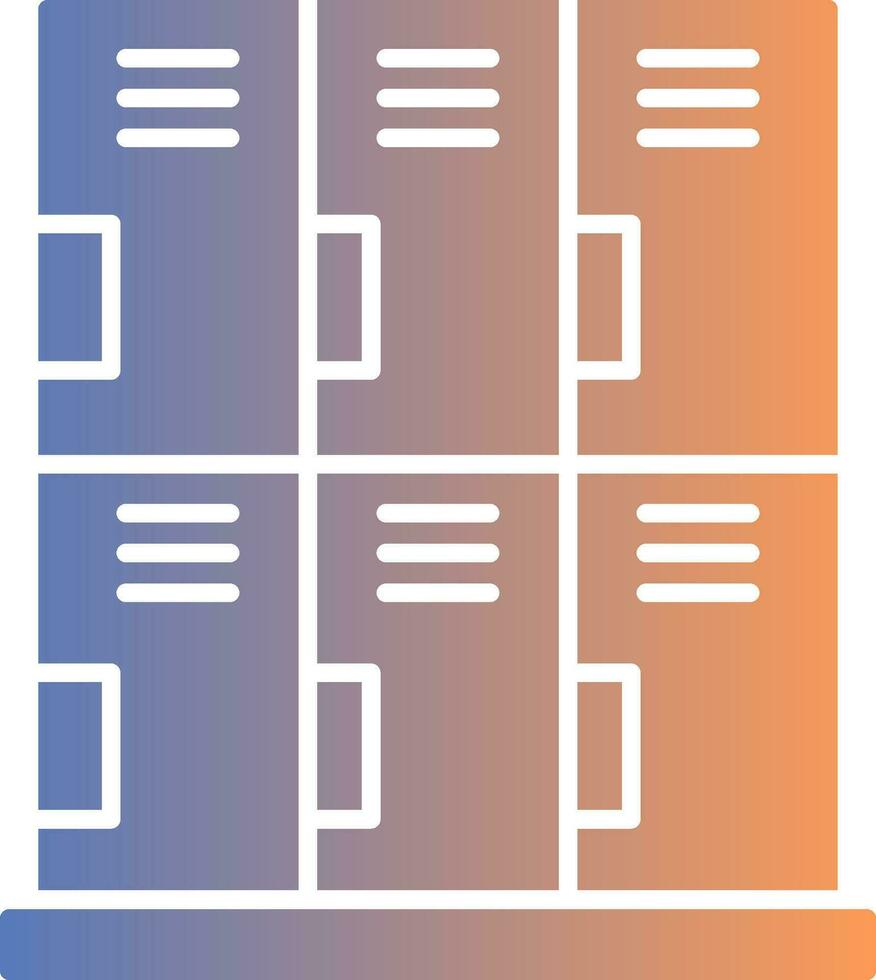 Locker Gradient Icon vector